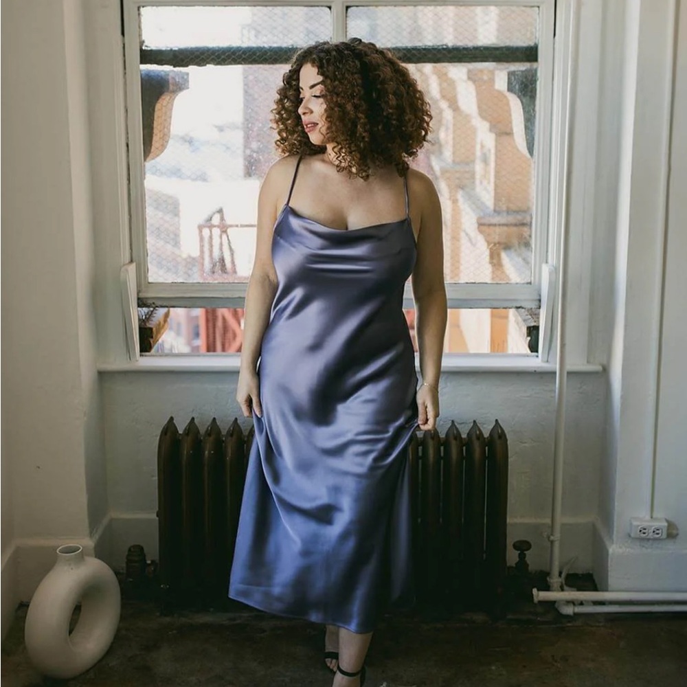 Nettles Tale Eden Satin Slip Dress - Medium